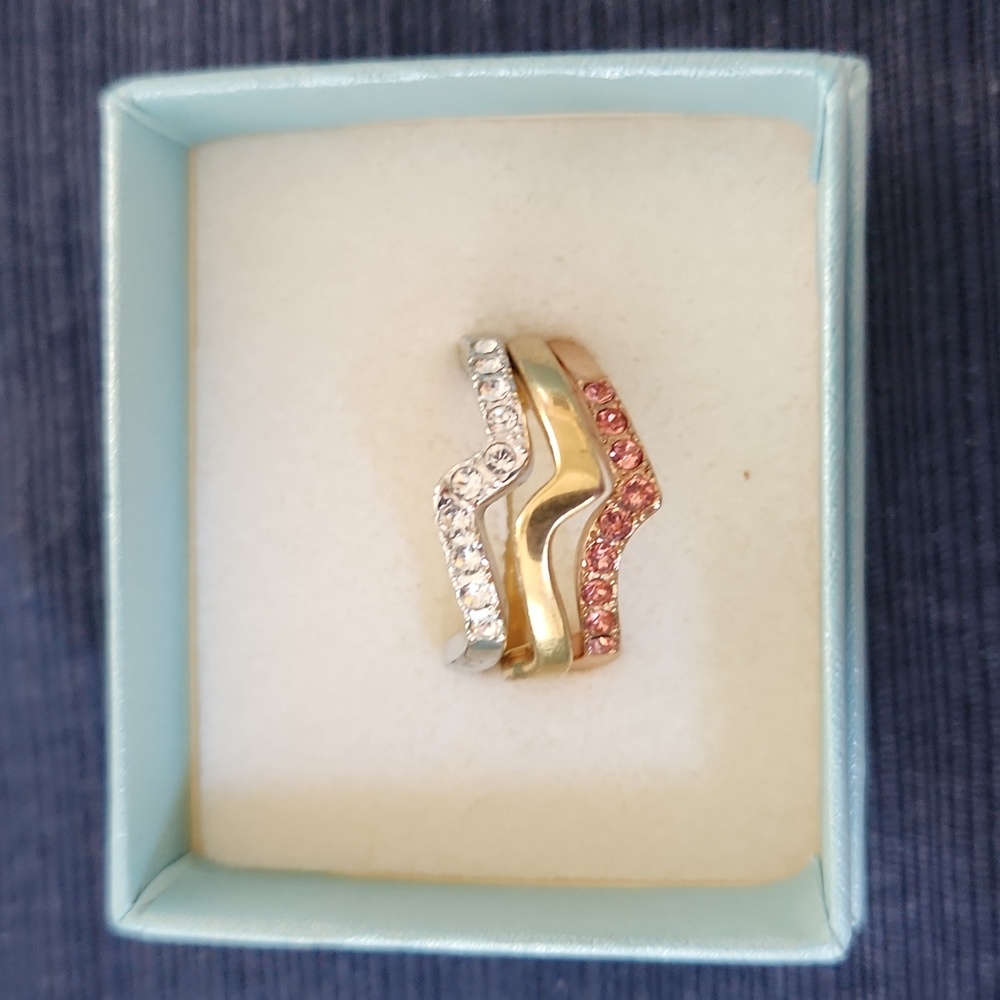 Crystal Color Weave Ring Size 9